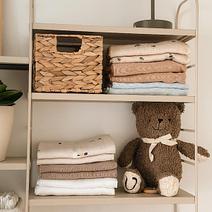 Набор муслиновых пеленок Vanilla Copenhagen "Tin Stickman", 6 шт, микс серого с бежевым